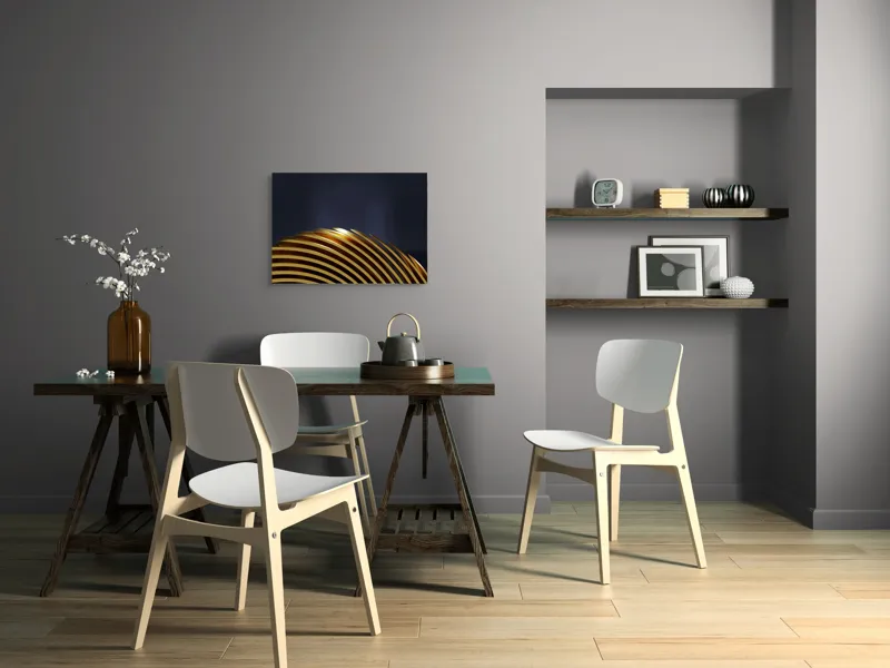 Tablou Canvas cu design abstract aur și ondulat, 70 x 50 cm – poza 5