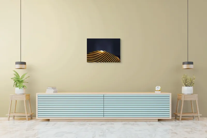 Tablou Canvas cu design abstract aur și ondulat, 70 x 50 cm – poza 7