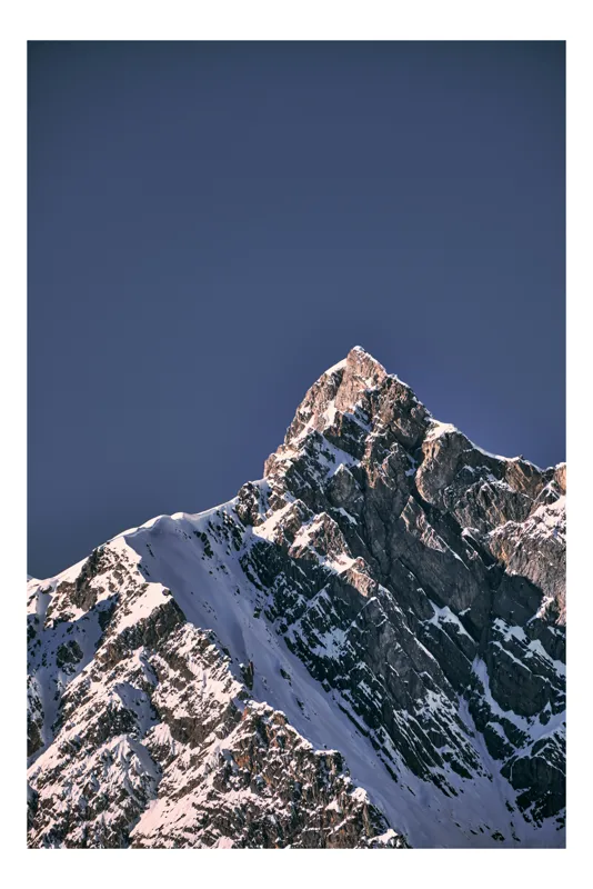 Tablou Canvas Vârf de munte în splendoare alpină, 100 x 100 cm