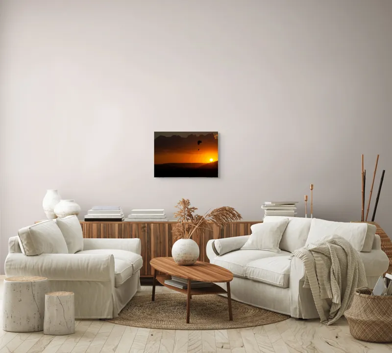 Tablou Canvas Peisaj Aventură Zbor Solitar Amurg Calm, 54 x 39 cm – poza 5
