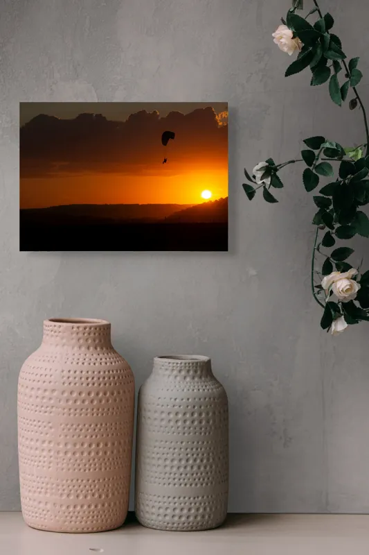 Tablou Canvas Peisaj Aventură Zbor Solitar Amurg Calm, 54 x 39 cm – poza 8