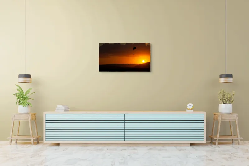 Tablou Canvas Peisaj Aventură Zbor Solitar Amurg Calm, 90 x 50 cm – poza 5