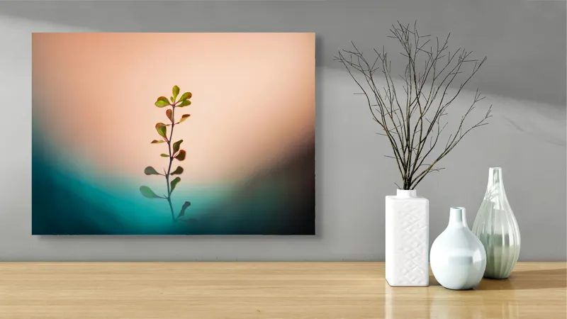 Tablou Canvas Renașterea unei frunze în zori, 70 x 50 cm – poza 3