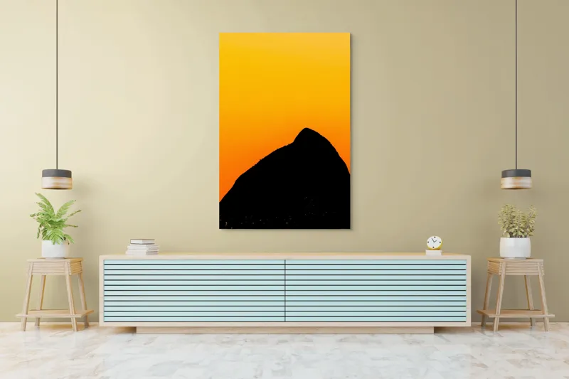 Tablou Canvas Profil Muntelui sub Cerul Incandescent, 100 x 150 cm – poza 4