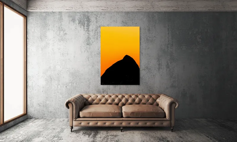 Tablou Canvas Profil Muntelui sub Cerul Incandescent, 100 x 150 cm – poza 6