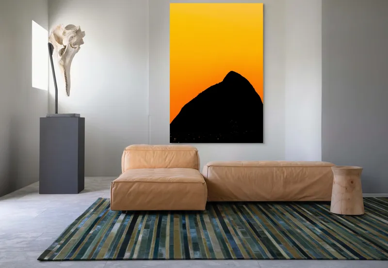 Tablou Canvas Profil Muntelui sub Cerul Incandescent, 100 x 150 cm – poza 7