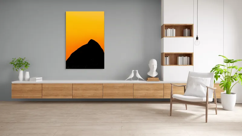 Tablou Canvas Profil Muntelui sub Cerul Incandescent, 100 x 150 cm – poza 8