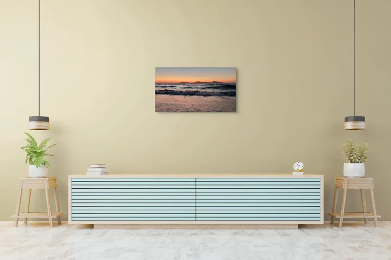 Tablou Canvas Amurg Marin Calm Ocean Reflexie Natură, 90 x 50 cm – poza 5