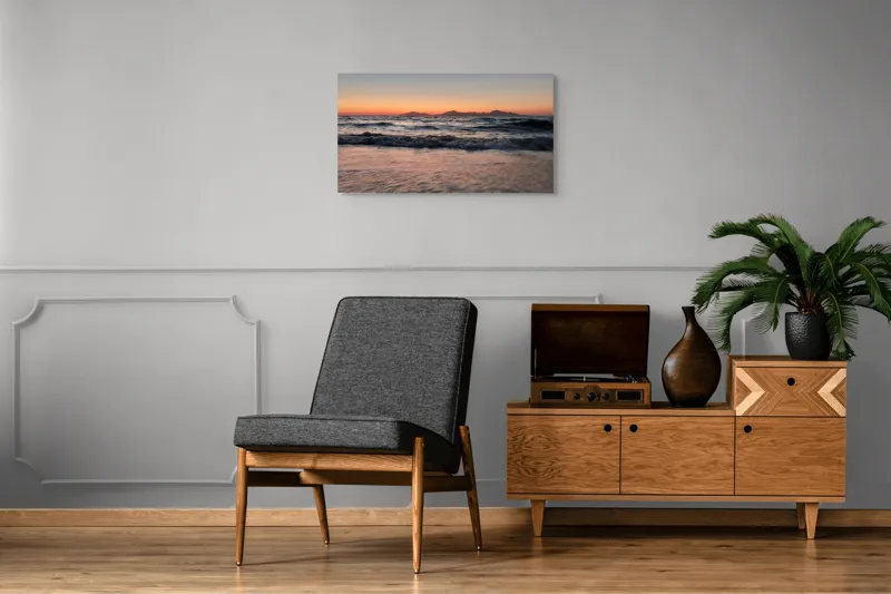 Tablou Canvas Amurg Marin Calm Ocean Reflexie Natură, 90 x 50 cm – poza 6