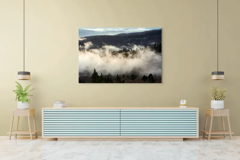 Tablou Canvas, "Misterul Norilor Peste Pădurea Adormită", 150 x 100 cm – poza 6