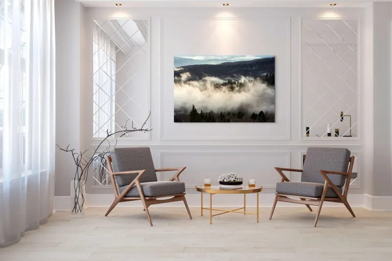 Tablou Canvas, "Misterul Norilor Peste Pădurea Adormită", 150 x 100 cm – poza 7