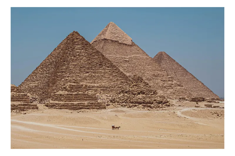 Tablou Canvas Piramide Deșert Egiptean Antichitate Monumente, 100 x 100 cm