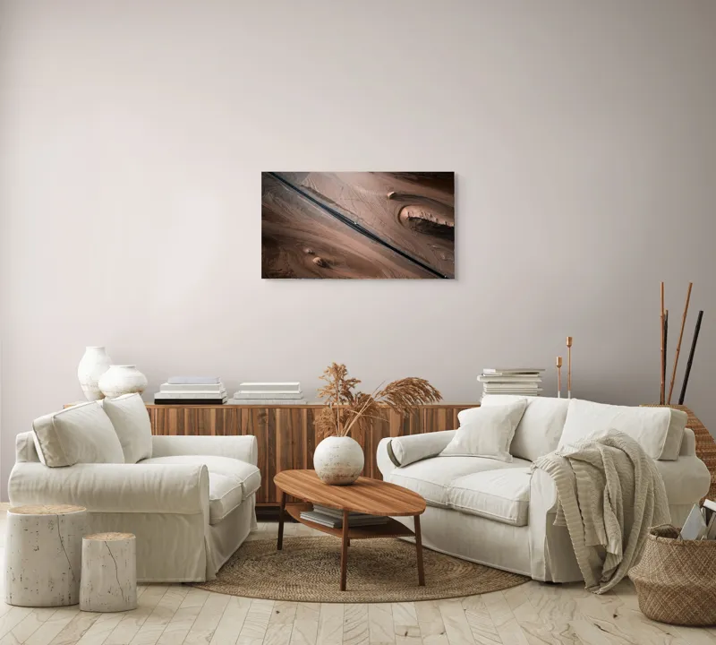 Tablou Canvas Peisaj Deșert Ariditate Linie Sinuoazitate Textură, 90 x 50 cm – poza 4