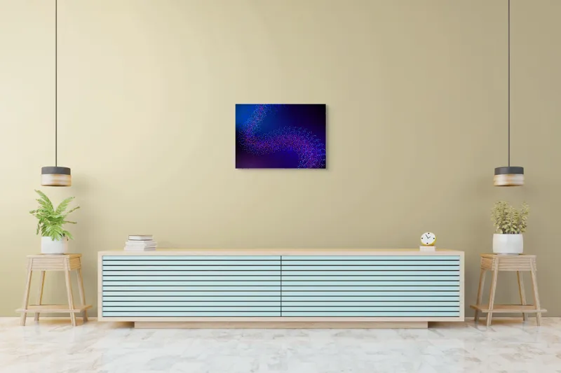 Tablou Canvas, "Curcubeu de puncte în noapte", 70 x 50 cm – poza 7