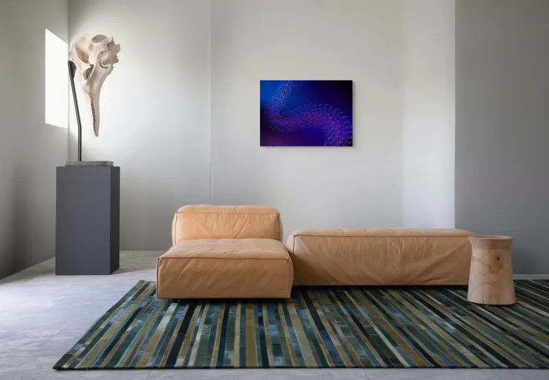 Tablou Canvas, "Curcubeu de puncte în noapte", 70 x 50 cm – poza 8