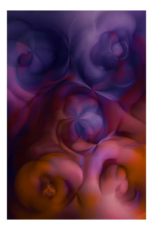 Tablou Canvas, "Dansul culorilor în vârtejuri eterice", 50 x 50 cm
