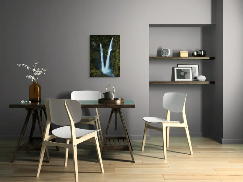 Tablou Canvas Cascadă dublă în inima pădurii Natură și Frumusețe, 50 x 70 cm – poza 5