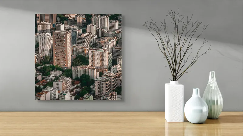 Tablou Canvas Arhitectură Oraș Aglomerat Modernitate Beton, 50 x 50 cm – poza 3