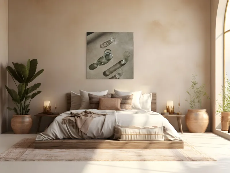 Tablou Canvas, "Umbrele cercului și ale liniilor", 100 x 100 cm – poza 4