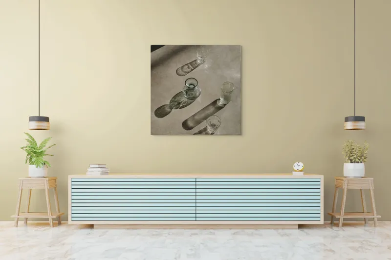 Tablou Canvas, "Umbrele cercului și ale liniilor", 100 x 100 cm – poza 5