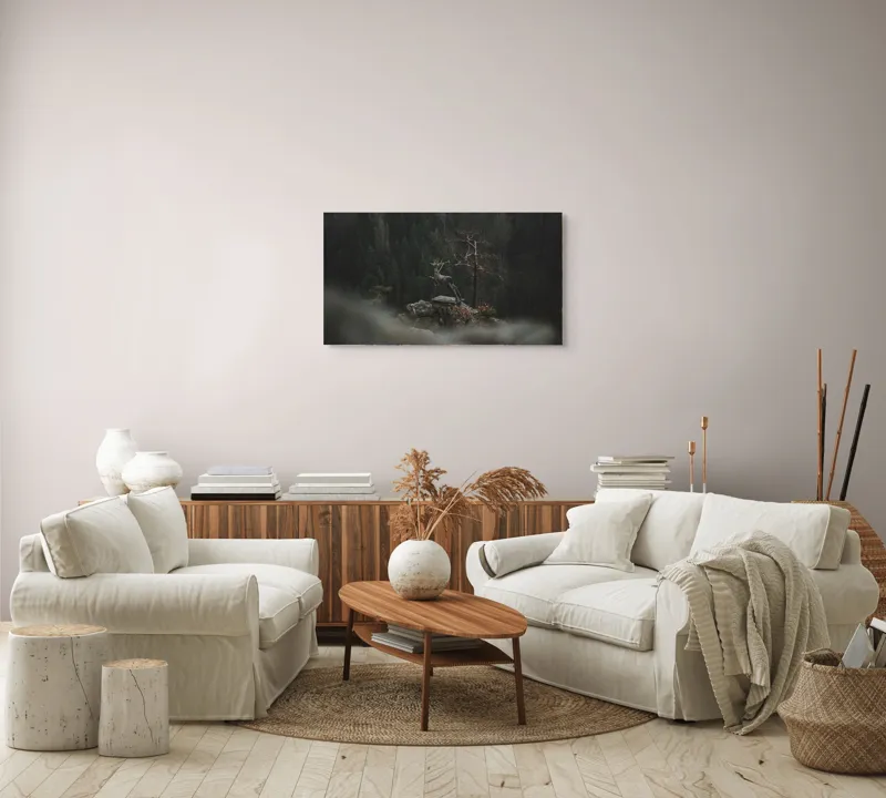 Tablou Canvas Vegherea solitară a cerbului regal, 90 x 50 cm – poza 4