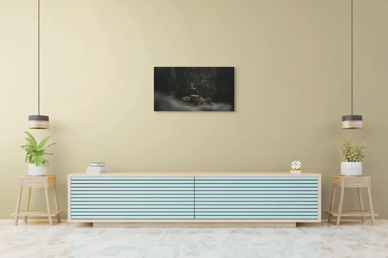 Tablou Canvas Vegherea solitară a cerbului regal, 90 x 50 cm – poza 5