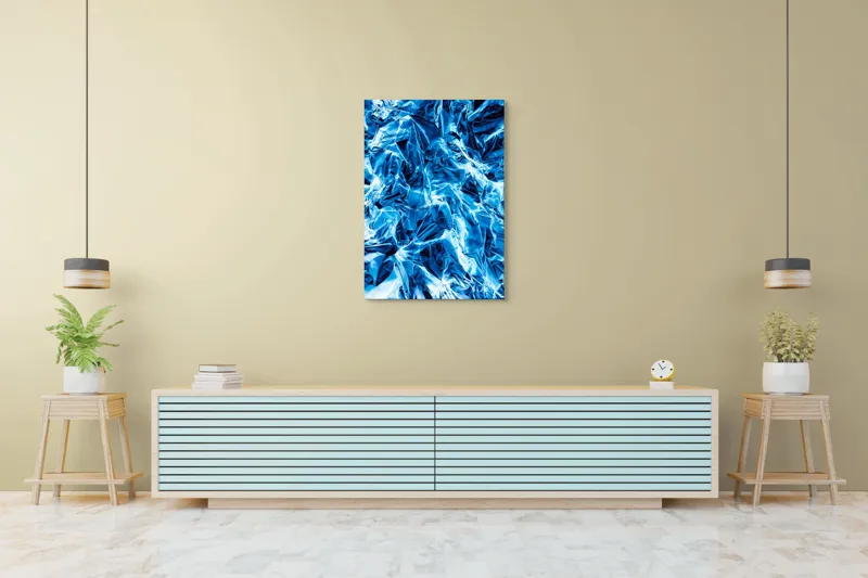 Tablou Canvas cu textură metalică albaștri, 70 x 100 cm – poza 5