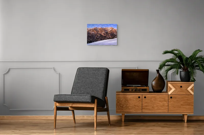 Tablou Canvas pe temă de peisaj alpin înghețat, 54 x 39 cm – poza 7