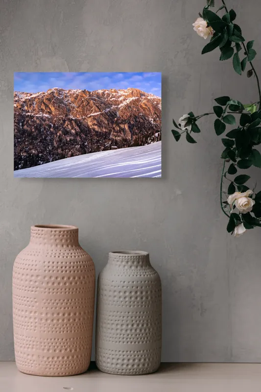 Tablou Canvas pe temă de peisaj alpin înghețat, 54 x 39 cm – poza 8