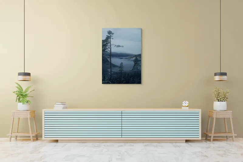 Tablou Canvas pe tema naturii cu munți și ceață, 70 x 100 cm – poza 5