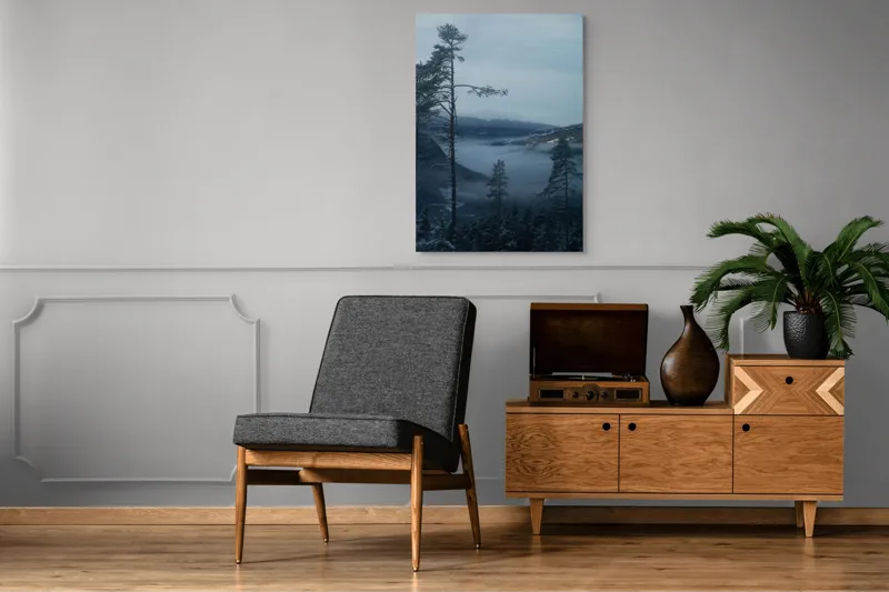 Tablou Canvas pe tema naturii cu munți și ceață, 70 x 100 cm – poza 6