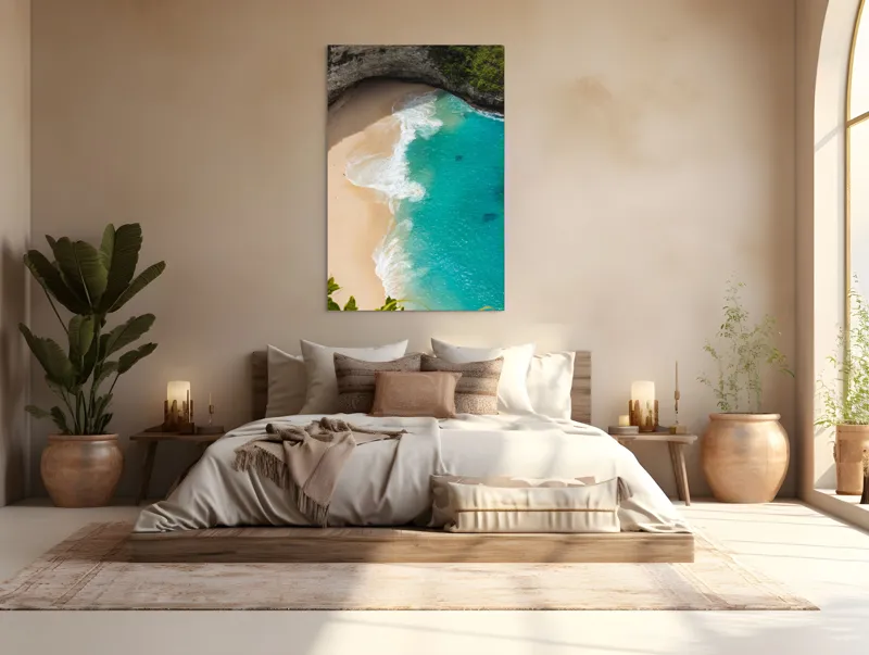 Tablou Canvas pe temă mării turcoaz, 100 x 150 cm – poza 3