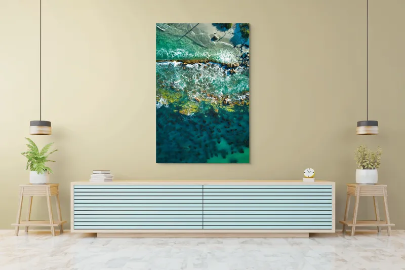 Tablou Canvas pe valuri verzi, artă murală naturală, 100 x 150 cm – poza 4