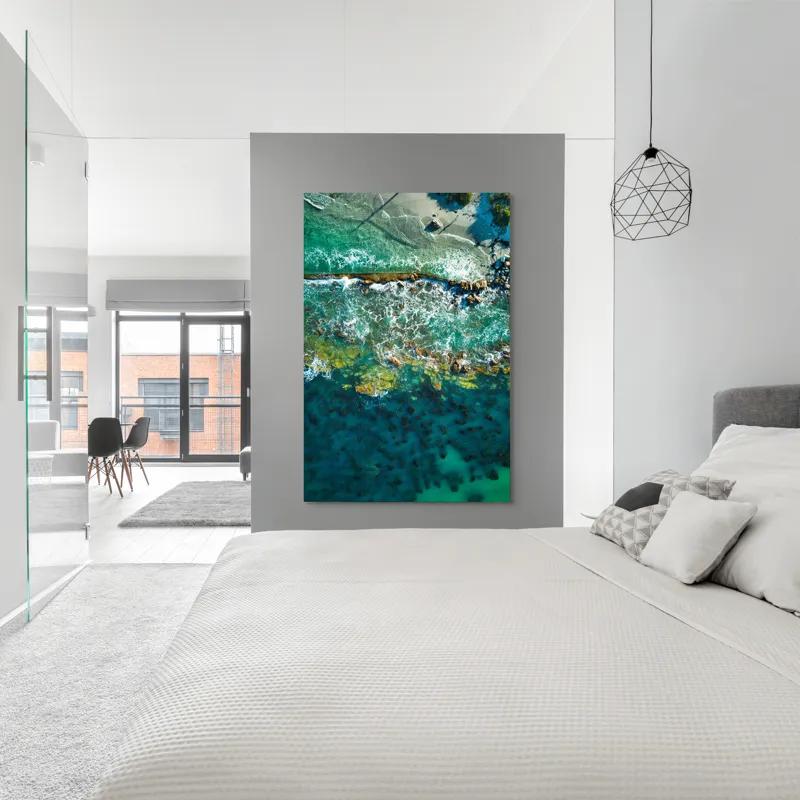 Tablou Canvas pe valuri verzi, artă murală naturală, 100 x 150 cm – poza 5