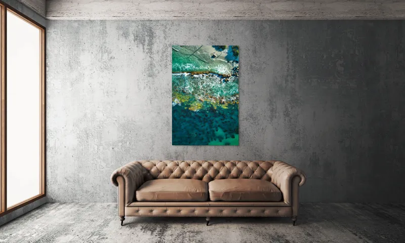 Tablou Canvas pe valuri verzi, artă murală naturală, 100 x 150 cm – poza 6