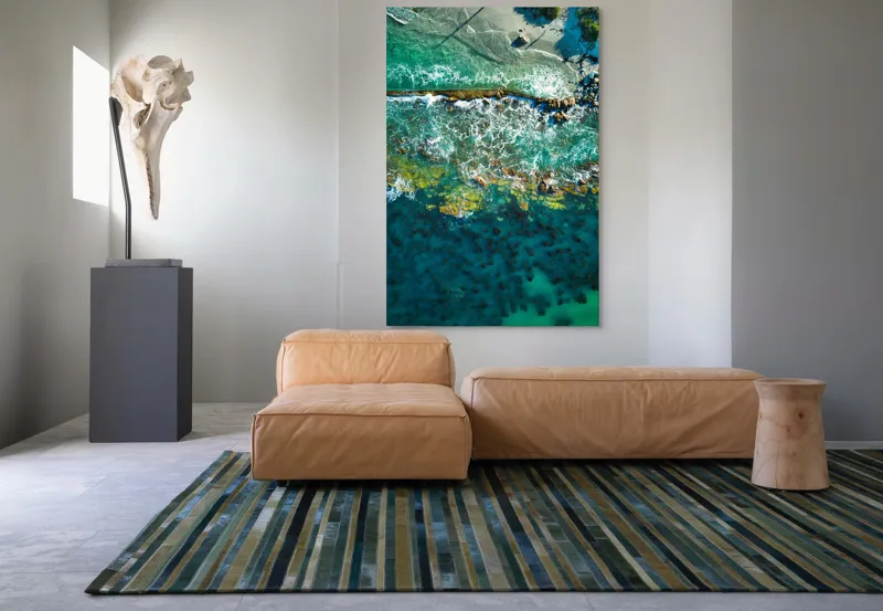 Tablou Canvas pe valuri verzi, artă murală naturală, 100 x 150 cm – poza 7