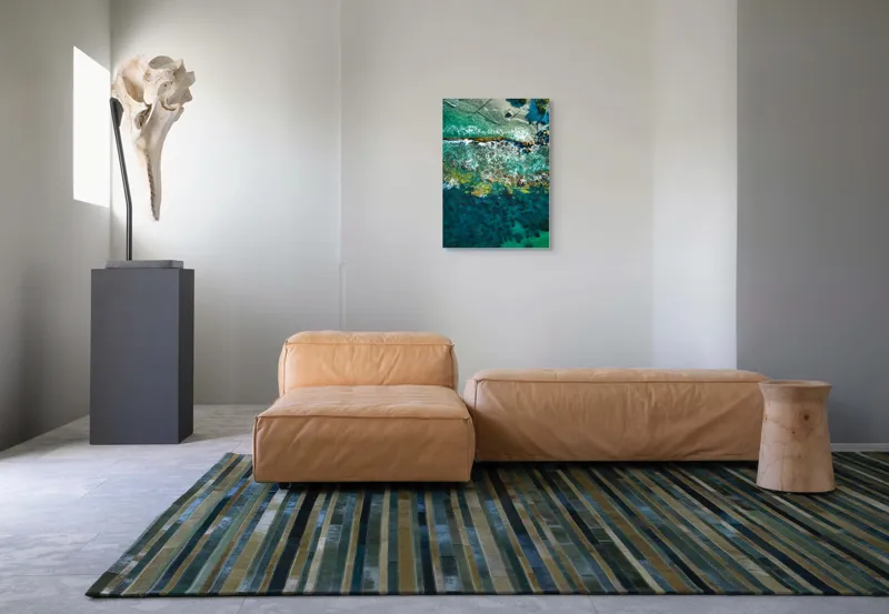 Tablou Canvas pe valuri verzi, artă murală naturală, 50 x 70 cm – poza 7