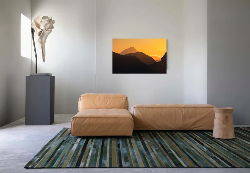 Tablou Canvas Peisaj Montan Crepuscular Lumină Înserării, 90 x 50 cm – poza 8