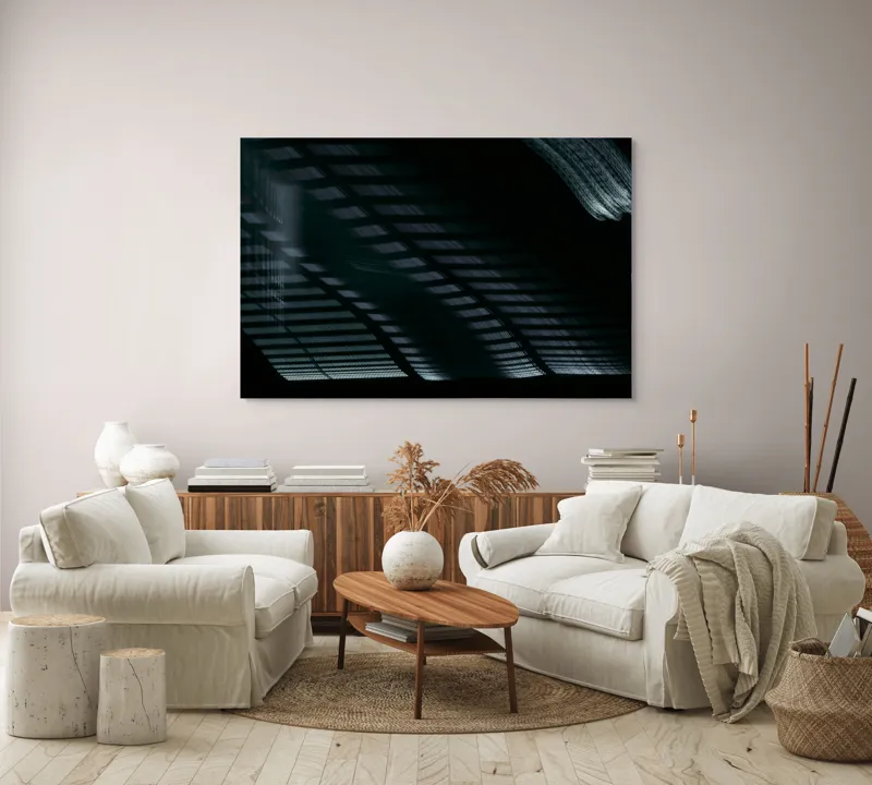 Tablou Canvas Abstract cu Linii și Umbre - Artă Modernă a Luminății, 150 x 100 cm – poza 3