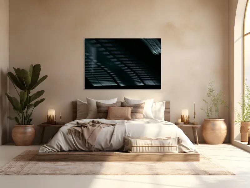 Tablou Canvas Abstract cu Linii și Umbre - Artă Modernă a Luminății, 150 x 100 cm – poza 4