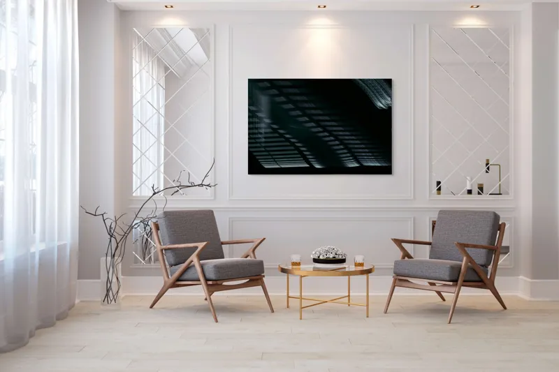 Tablou Canvas Abstract cu Linii și Umbre - Artă Modernă a Luminății, 150 x 100 cm – poza 7
