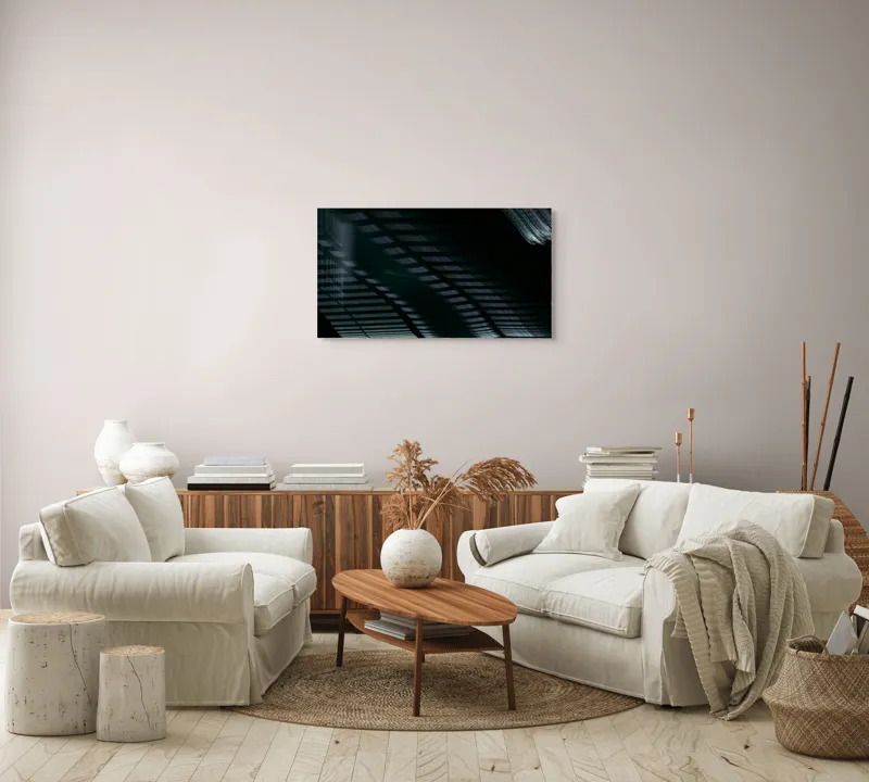 Tablou Canvas Abstract cu Linii și Umbre - Artă Modernă a Luminății, 90 x 50 cm – poza 4