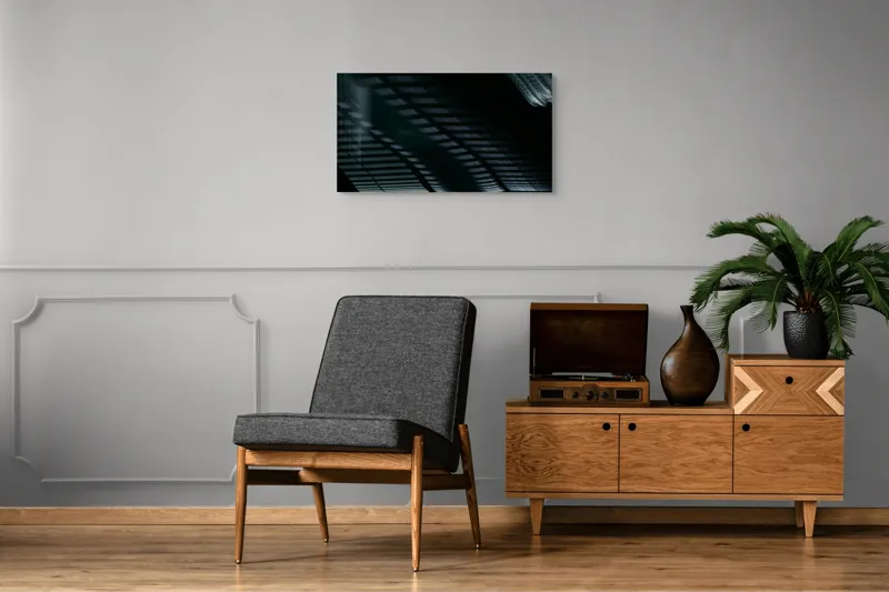 Tablou Canvas Abstract cu Linii și Umbre - Artă Modernă a Luminății, 90 x 50 cm – poza 6