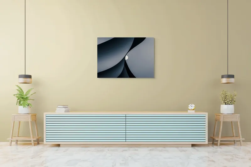 Tablou Canvas cu Inserări Geometrice Abstracte, 100 x 70 cm – poza 4