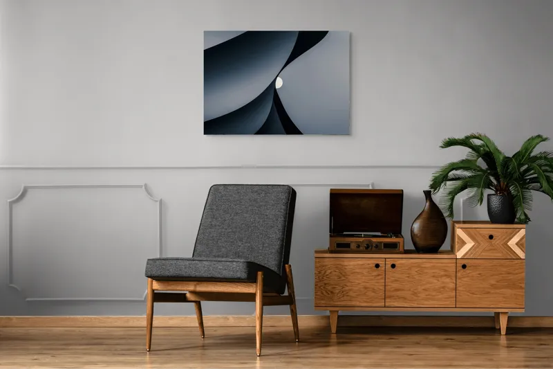 Tablou Canvas cu Inserări Geometrice Abstracte, 100 x 70 cm – poza 8