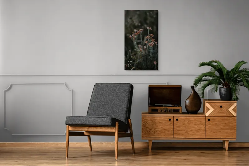 Tablou Canvas, "Splendoarea florilor în amurgul toamnei", Flori, Uscate, Melancolie, Natură, Sălbatică, Tulpini, Fragilitate, Toamnă, Textură, Subtilitate, 50 x 90 cm – poza 8