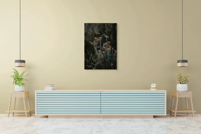 Tablou Canvas, "Splendoarea florilor în amurgul toamnei", Flori, Uscate, Melancolie, Natură, Sălbatică, Tulpini, Fragilitate, Toamnă, Textură, Subtilitate, 70 x 100 cm – poza 5