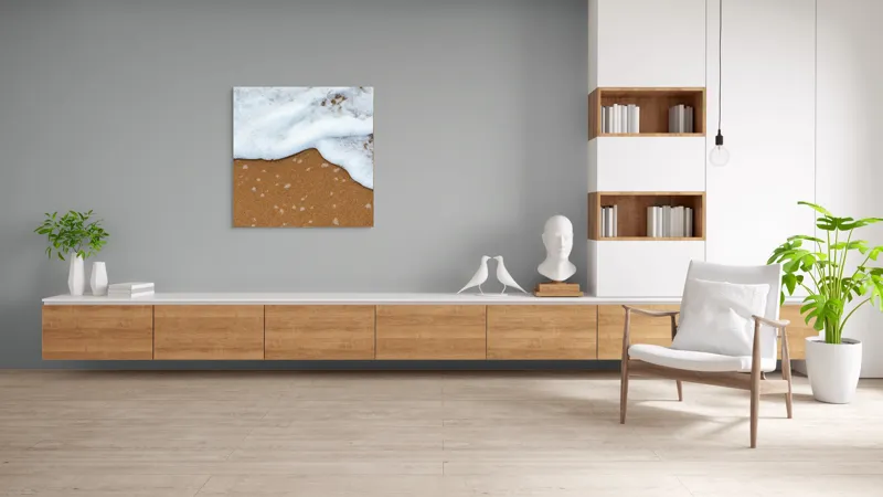Tablou Canvas, "Valurile îmbrățișează țărmul nisipos", Valuri, Spumă, Nisip, Ocean, Plajă, Relaxare, Natură, Liniște, 100 x 100 cm – poza 8