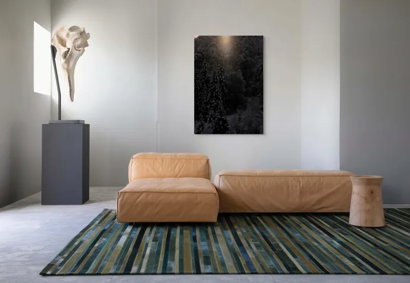 Tablou Canvas, "Rază de lumină în pădurea întunecată", Întuneric, Lumină, Zăpadă, Copaci, Pădure, Iarnă, Tăcere, Mister, Farmec, Răcoare, 70 x 100 cm – poza 7