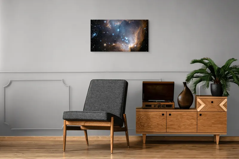 Tablou Canvas Cosmos Univers Galaxie Spațiu Nebuloasă Fascinație, 90 x 50 cm – poza 6